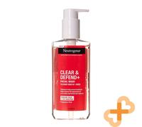 Neutrogena Transparent & Defend + Visage Journalier Nettoyant Gel, 200 ML Frais