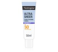 Neutrogena - Fluide Solaire Invisible Ultra Sheer Anti-Âge SPF 50 UVB + UVA (50 ml) - Crème solaire visage antioxydante avec NeoGlucosamine - Absorption rapide, réduit les taches et prévient les rides
