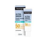 Neutrogena Fluide solaire visage SPF 50+ – Niacinamide & contrôle du sébum – 50 ml