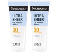 Neutrogena Ultra Sheer Lait Corps Hydratant Invisible SPF 30 2x200 ml