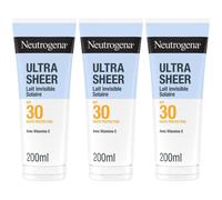 Neutrogena Ultra Sheer Lait Corps Hydratant Invisible SPF 30 3x200 ml