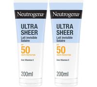 Neutrogena Ultra Sheer Lait Corps Hydratant Invisible SPF50 2x200 ml