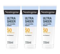 Neutrogena Ultra Sheer Lait Corps Hydratant Invisible SPF50 3x200 ml