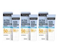 Neutrogena Ultra Sheer Solaire Crème Invisible Hydratation SPF50 Pour La Peau 3x50 ml