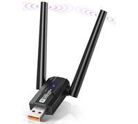 NEUTYPECHIC 2 en 1 Dongle Bluetooth 5.4,Clé WiFi USB pour PC, 900Mbps 2.4GHz, 5.0GHz mit 5dBi Antenna WiFi, Adaptateur Bluetooth Plug et Play, Cle Bluetooth pour PC Kompatibel mit Windows 11,10