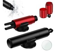 NEUTYPECHIC 2Pcs Marteau Brise Vitre, 2 in 1 Marteau de Sécurité pour Voiture avec Brise Vitre et Coupe Ceinture, Mini Brise Vitre Coupe Ceinture, pour évacuation D’Urgence, Les Bus et Terrestre