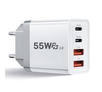 NEUTYPECHIC 55W Chargeur USB C, 4 Ports Prise Chargeur Rapide USB C, Multiprise USB PD 3.0 Secteur, 2 Type C et 2 USB Adaptateur pour iPhone 16 15 14, pour Samsung Galaxy S23 S22 Smartphone