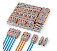 NEUTYPECHIC 60 Pièces Connecteur Electrique Rapide PA Ignifuge, Bornier Épissage Libre, Connecteurs de Fils Électriques avec Levier de Commande, Bornes de Connexion Convient aux Maisons, Usines