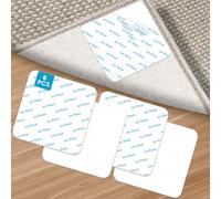 NEUTYPECHIC 8 PCS Anti Derapant Tapis, 10 x 10 cm Tapis Antidérapant Réutilisables Adhésifs, Lavables Anti Glisse Tapis Vacuum Tech, Antidérapant Tapis Rectangulaires Réutilisables, Blanc (8)