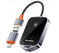 NEUTYPECHIC Adaptateur CarPlay sans Fil, 2 en 1 pour Apple Carplay sans Fil, Carplay sans Fil pour iphone Convertit Filaire, Plug and Play, pour iOS 10 et Supérieur Voitures avec Carplay (K81-02)