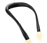 NEUTYPECHIC Lampe de Lecture de Cou 3 Couleurs et 3 Niveaux de Luminosité, Noir Liseuse Lampe de Lecture Avec Câble de Données de Chargement, Lampe de Lecture pour Lire au Lit Adaptés Lecture, Tricot