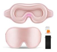 NEUTYPECHIC Masque de Nuit 3D pour Hommes et Femmes, Masque de Sommeil Ergonomique Conviviale pour Mouvements des Cils, Yeux, Bloque la Lumière pour Dormir, les Siestes, la Méditation (rose)