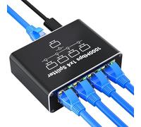 NEUTYPECHIC Splitter Ethernet 1 vers 4, 1000Mbps LAN Switch 4 Port, 1000Mbps Switch Ethernet RJ45 Hub rj45 avec Type-C pour Ordinateur, Hub, Commutateur, Routeur, Décodeur, Télévision Numérique, etc.