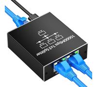 NEUTYPECHIC Switch RJ45 Multiprise Ethernet 3 Ports, 1000 Mbps LAN Splitter 1 à 3, Switch Ethernet Gigabit RJ45 Aluminium avec Câble Type C pour Ordinateurs, Commutateurs, Téléviseurs, Routeur