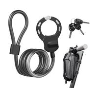 Neuytiky Antivol Trotinette Électrique Haute Sécurité - Cadenas à Menotte 14mm avec 3 Clés avec sac de rangement portable - Anti-Vol pour Scooter/Vélo Électrique/Poussette