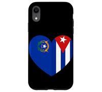 Nevada and Cuba Flags: Heart Shaped Unity Coque pour iPhone XR