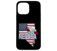 Nevada aux États Unis avec Carte Souvenir Vintage USA Coque pour iPhone 13 Pro Max