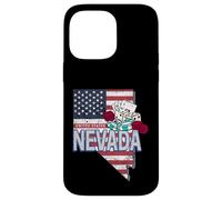 Nevada aux États Unis avec Carte Souvenir Vintage USA Coque pour iPhone 14 Pro Max