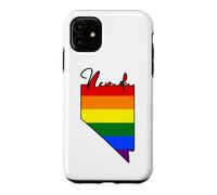 Nevada Carte USA État Nevada Arc-en-Ciel Drappeu Fierté Coque pour iPhone 11