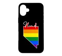 Nevada Carte USA État Nevada Arc-en-Ciel Drappeu Fierté Coque pour iPhone 16 Plus