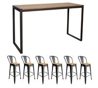 NEVADA - Ensemble haut 180 cm bois massif clair Marron clair
