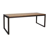 NEVADA - Table repas 180 cm bois massif clair Marron clair