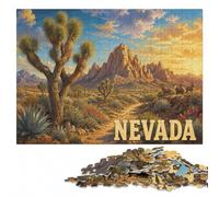Nevada Wilderness Joshua Tree Desert Travel P Puzzle en Bois, 300 pièces | Un moment puzzle à partager: une organisation plus simple des pièces seul ou à plusieurs.