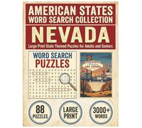 Nevada Word Search Puzzle Book: Large Print State Themed Puzzles for Adults and Seniors: Explore Local Cities, History, Facts and Migratory Birds with Alphabetical Word Lists