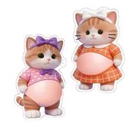 Nevalerra Autocollants Cartoon | 2 Pièces Décoration Sensorielle Thème Animaux | Autocollants 3D À Presser Motifs | Pour Garçons Adolescents Étudiants Coque De Laptop Téléphone Bouteille