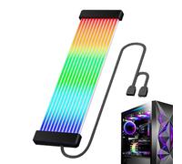 Nevalerra Bande LED RVB | RGB néon à 24 broches avec câble de 108 perles - Cache-câble pour carte mère PC | pour carte graphique GPU Moniteur Bureau Salle de jeux Bureau Technologie Hobbyist Streamer