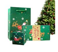 Nevalerra Boîte rebondissante pliable de Noël | Noël DIY Boîte cadeau d'argent pliable - Cadeaux de Noël pour la famille, les amis, les parents, les enseignants, le planificateur de fête, le