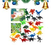 Nevalerra Compte à rebours dinosaure - Calendrier de compte à rebours 24 jours avec jouets de dinosaures | Jouets éducatifs et décoratifs pour , jeunes adultes, Noël maison