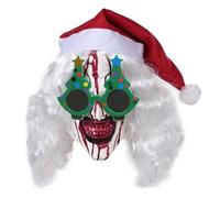 Nevalerra Costume de clown de - Masque de terreur avec lunettes | Accessoire d'horreur de, accessoires de déguisement de couvre-chef pour adultes et