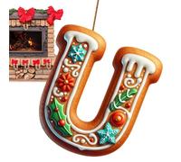 Nevalerra Décoration de Noël en acrylique, ornements de lettres pour sapin de Noël | Décoration de Noël pour l'intérieur, noms de maison mignons, décorations de Noël vresatiles, décorations