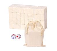 Nevalerra Ensemble de mahjong | Jeu de table miniature traditionnel chinois de voyage avec grand sac - Kit de jeu de festival mots clairs pour les loisirs, 144 tuiles en résine de mélamine, kit de jeu