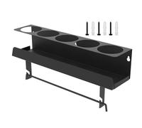 Nevalerra Étagère de rangement pour bouteilles de peinture, support mural pour flacons pulvérisateurs - Porte-bouteilles de peinture à 5 trous - Porte-bombes de peinture en poudre - Serviettes en