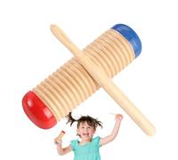 Nevalerra Guiro - Instrument de percussion rythme, shaker classique en bois/plastique, son latin authentique avec poignée ergonomique pour groupe, école, studio