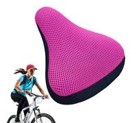 Nevalerra Housse de siège de vélo rembourrée - Coussin de siège de vélo rembourré, souple et élastique, respirant, antidérapant, ergonomique pour VTT, véhicules de route, vélos pliants, rose, Siehe