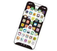 Nevalerra Jouet Éducatif avec Écran Tactile pour Histoires, Téléphone Portable Éducatif Préscolaire, avec Écran Tactile Rechargeable et Contenu Éducatif