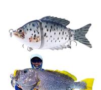 Nevalerra Leurre flottant pour la pêche | Kit réaliste de pêche Crankbait avec hameçon - Appâts de natation basses segmentées - Pour l'extérieur, l'eau douce et l'eau salée, le réservoir, le lac, le
