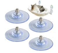 Nevalerra Lot de 4 ventouses à visser en PVC pour hamac, perche à chat, à vis, pour perche de fenêtre, maximum