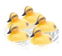 Nevalerra Lot de 5 canards flottants - Simulation adorable d'un canard jaune flottant sur l'eau - Décoration de bassin - Pour lac, jardin, piscine, étang en plein air
