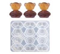 Nevalerra Moules à bonbons en caoutchouc - Mini bacs à glaçons anti-adhésifs résistants aux déchirures en forme d'agrumes d'ours de bouteille de cola
