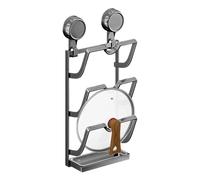 Nevalerra Organisateur de couvercle Organisateur -Rack avec tapis d'aspiration forts avec 3 niveaux | Organisation de cuisine pour le stockage spatial pour le garde-manger des moteurs de cuisine