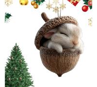 Nevalerra Ornements en acrylique pour arbres de Noël - À suspendre 2D plat | Ornement de Noël en acrylique avec motif animal - Pour sac à dos, porte-clés, sac à bandoulière, sac à main, salon et