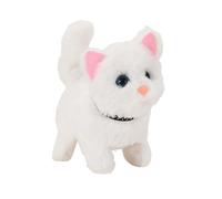 Nevalerra Petit Chat en Peluche Pelucheux, Petit Jouet en Peluche, Robot électrique, interactif Qui aboie en Marchant, Fourrure Douce et Douillette, Jouets électroniques réalistes pour Animaux