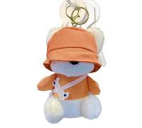 Nevalerra Porte-clés en Animal - Pendentif de Chiffon 12,5 x 9,8 x 6,5 cm, Porte-clés Chiot Doux et câlin, Adorable breloque de de Style Dessin animé pour Cadeau | à Dos handta