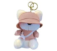 Nevalerra Porte-clés en Animal - Pendentif de Chiffon 12,5 x 9,8 x 6,5 cm, Porte-clés Chiot Doux et câlin, Adorable breloque de de Style Dessin animé pour Cadeau | à Dos handta