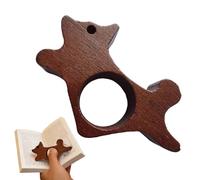 Nevalerra Porte-livre avec pouce - Marque-page en bois en forme de chien mignon, pince à doigt portable, garde les pages ouvertes facilement | Idéal pour lire à la maison, à l'école, à la bibliothèque