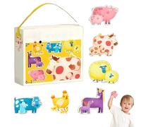 Nevalerra Puzzle éducatif à partir de 2 Ans - Puzzle à emboîter pour à partir de 2 Ans avec Sac de Transport, pour l'intérieur, la crèche, la Maternelle, la Maison, Les Longs Voyages, Les